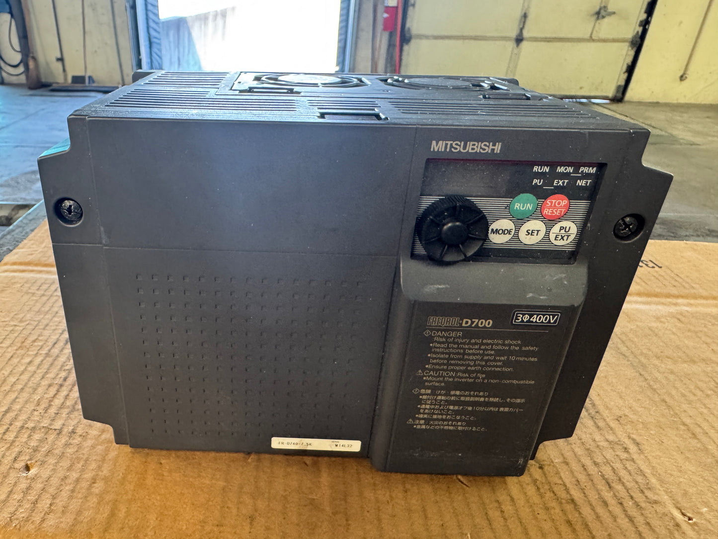 Mitsubishi VFD Inverter Drive FR-D740-160-NA - 10 HP Variable RPM