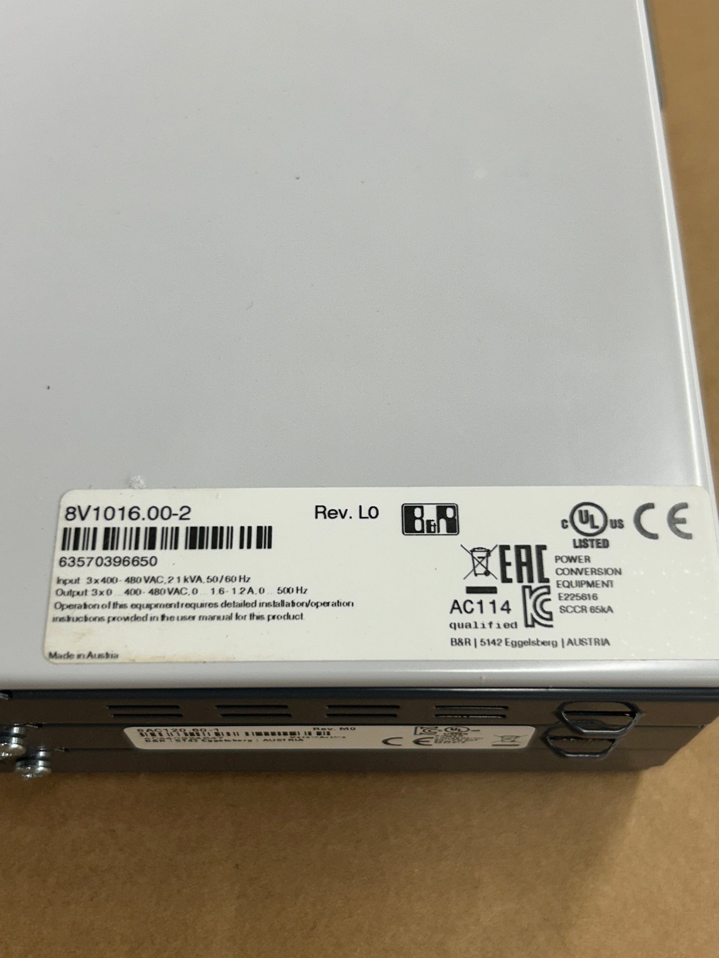 B&R Automation Servo Drive 8V1016.00-2