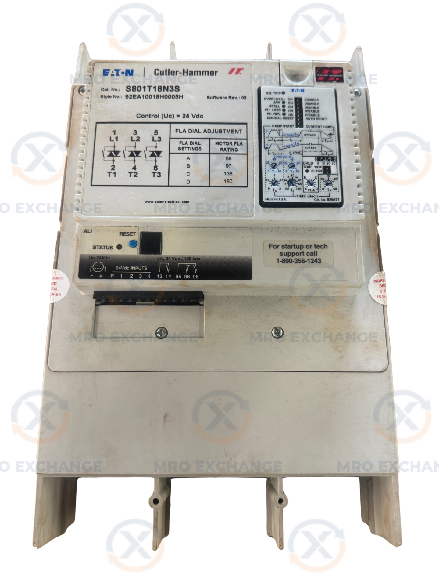 Eaton Cutler-Hammer S801T18N3S Soft Starter Untested Surplus