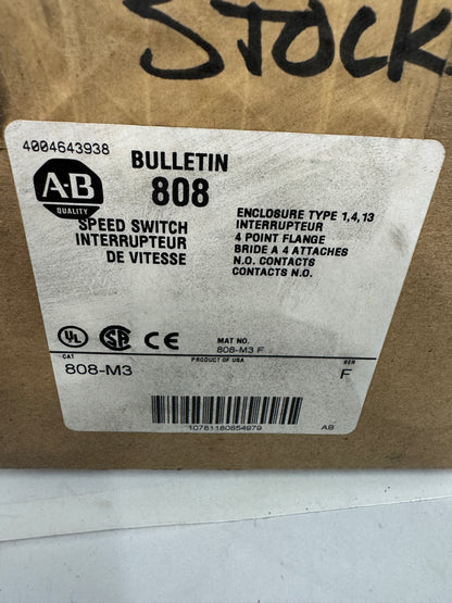 Allen-Bradley Speed Switch 808-M3 600V AC Max