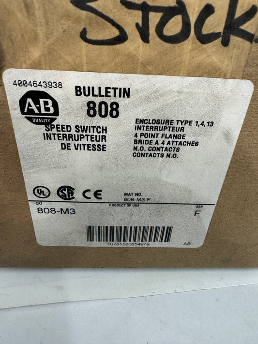 Allen-Bradley Speed Switch 808-M3 600V AC Max