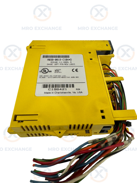 Fanuc I/O Module A03B-0819-C104#D 24V DC m00493