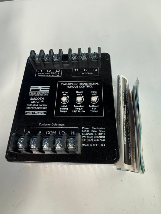 Power Electronics International Two Speed Soft Start Controller SM8A2L 200 to 460 VAC