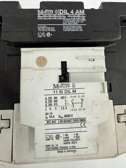 Klockner Moeller 3-Pole IEC Magnetic Contactor DIL 4 AM