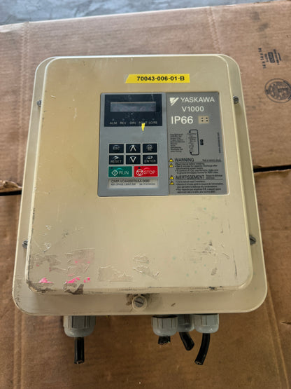 Yaskawa CIMR-VC4A0007HAA-0080 Variable Frequency Drive 400V 3-Phase Untested Surplus