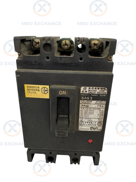Chang Hsing Electric (licensed by Fuji Electric) Molded Case Circuit Breaker SA53 600V