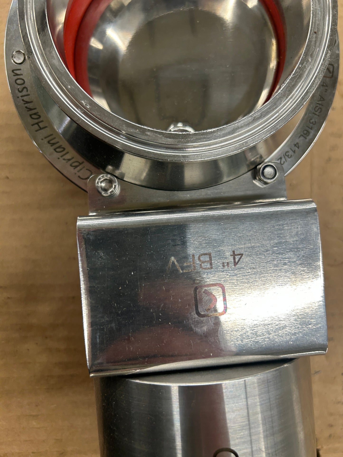 Cipriani Harrison Sanitary Butterfly Valve 9C440/09/21 4 In. Tri-Clamp