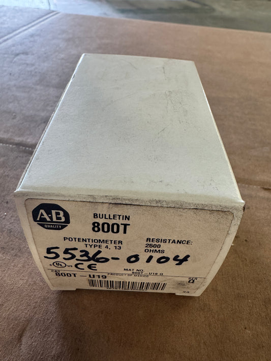 Allen-Bradley Potentiometer 800T-U19 300V AC/DC