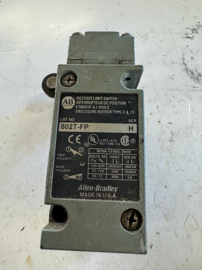 Allen-Bradley Oiltight Limit Switch 802T-FP 120-600V AC