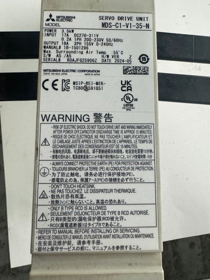 Mitsubishi Electric Servo Drive Unit MDS-C1-V1-35-N