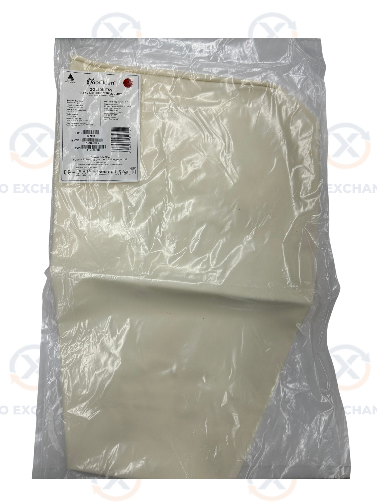Ansell BioClean Sterile RABS Isolator Glove GGL10NIT59 9.75, 33 In., 10 In. Port Size
