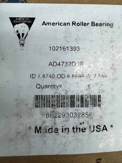 American Roller Bearing Four-Row Cylindrical Roller Bearing Inner Race AD4732D IR 7.8740 x 8.8899 x 7.559 In.