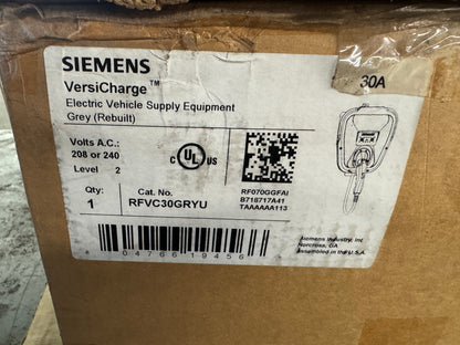 Siemens RFVC30GRYU Electric Vehicle Charger 208 or 240V Open Box Unused