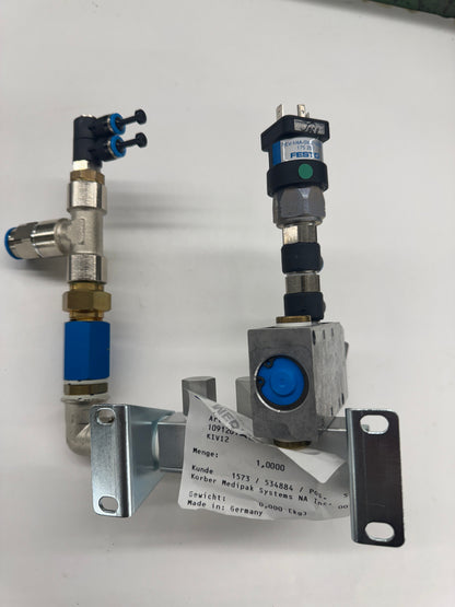 Festo Pneumatic Pressure Switch Assembly PEV-1/4-A-SW27-B-OD / 175252 G 1/4 15 to 145 PSI
