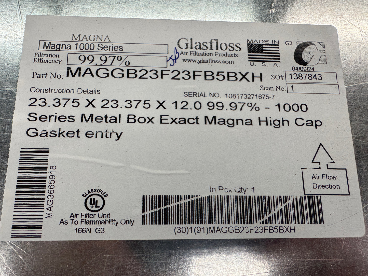 Glasfloss HEPA Filter MAGGB23F23FB5BXH