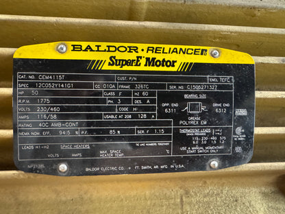 Baldor Reliance AC Motor CEM4115T - 50 HP 1800 RPM