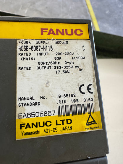 Fanuc Power Supply Module A06B-6087-H115