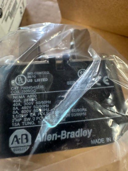 Allen-Bradley Power Relay 700-HG42Z25-6 250 VDC Coil