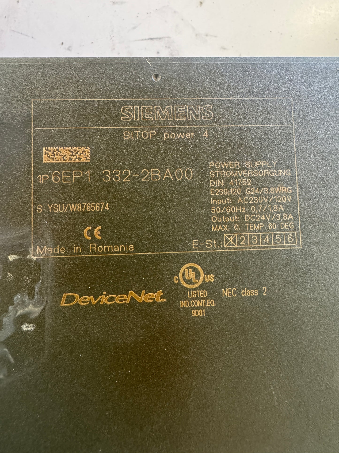 Siemens Power Supply 6EP1332-2BA00