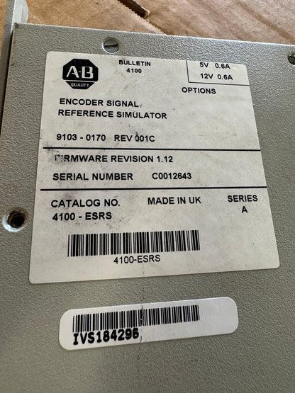 Allen-Bradley 4100-ESRS Encoder Signal Reference Simulator 5V / 12V DC