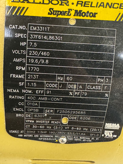 Baldor Reliance AC Motor EM3311T - 8 kW 1770