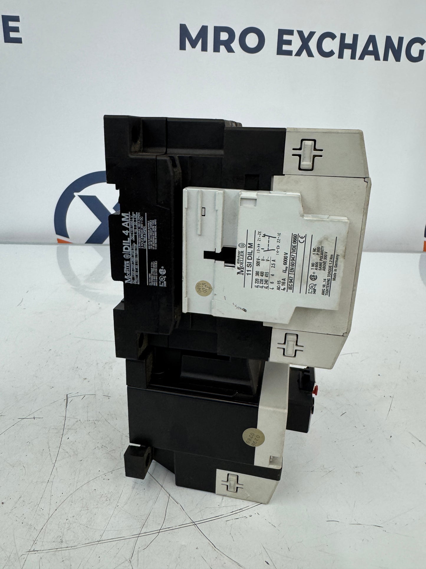 Klöckner Moeller Z5-100/SK4 Motor Starter Assembly with DIL 4 AM Contactor and 11 SI DIL M Auxiliary Contact Block