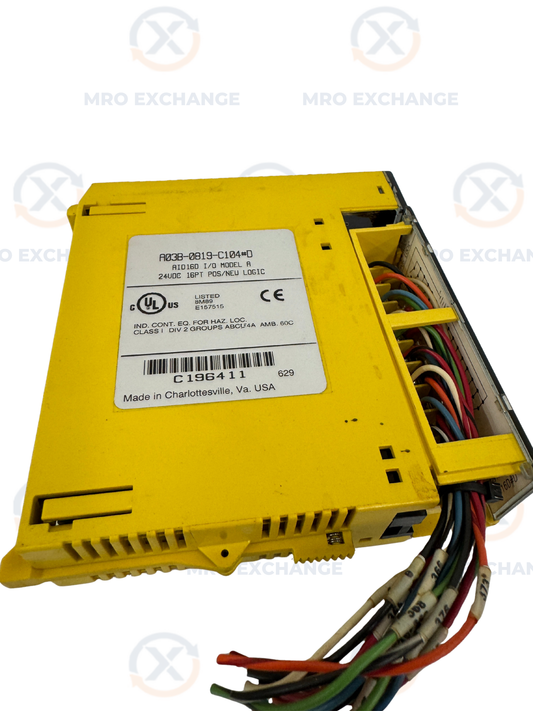Fanuc I/O Module A03B-0819-C104#D 24V DC m00491