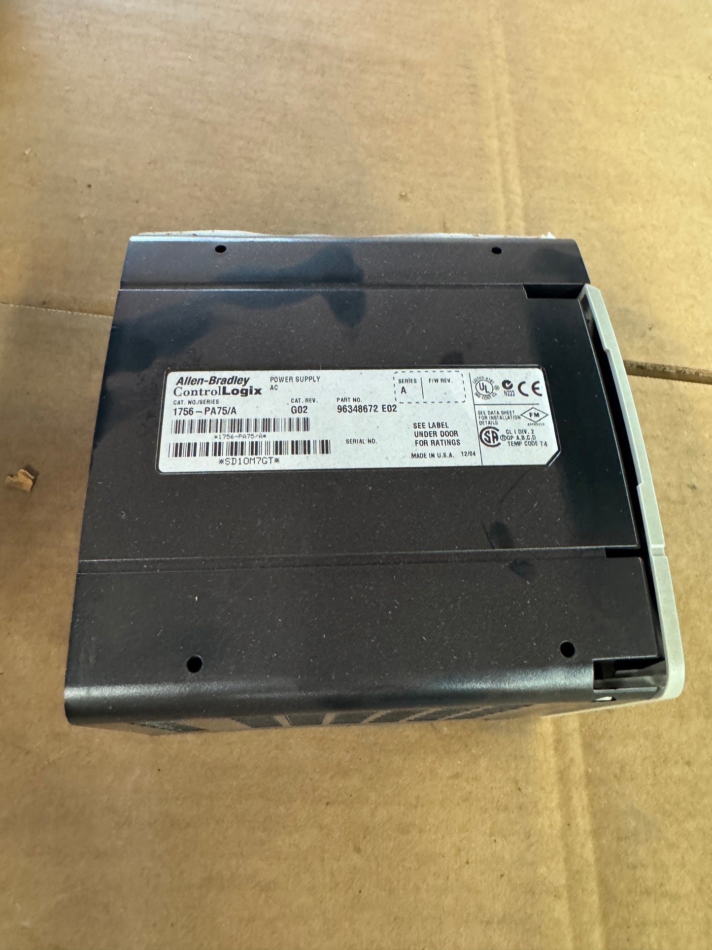 Allen-Bradley ControlLogix AC Power Supply 1756-PA75/A 85 to 265 VAC