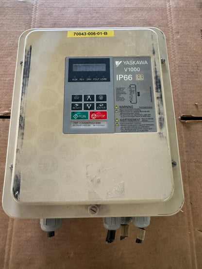 Yaskawa Variable Frequency Drive CIMR-VC4A0007HAA-0080 - 3 kW Variable RPM 01466
