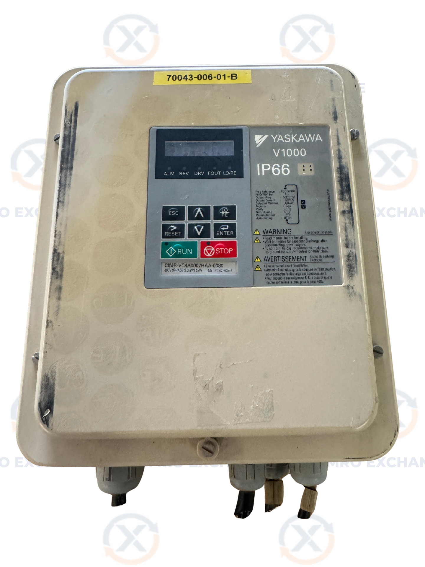Yaskawa Variable Frequency Drive CIMR-VC4A0007HAA-0080 - 3 kW Variable RPM 01466