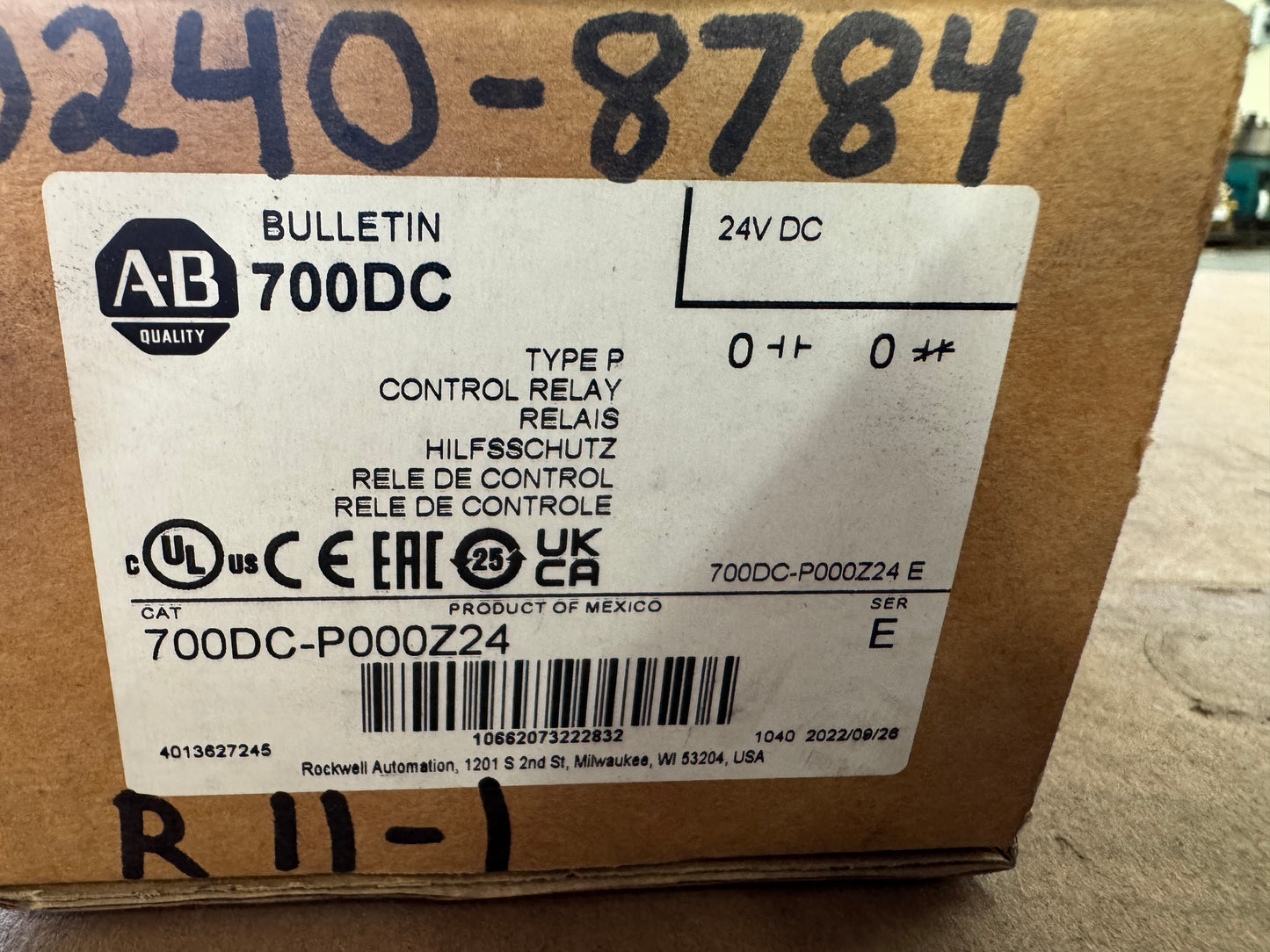 Allen-Bradley Control Relay 700DC-P000Z24
