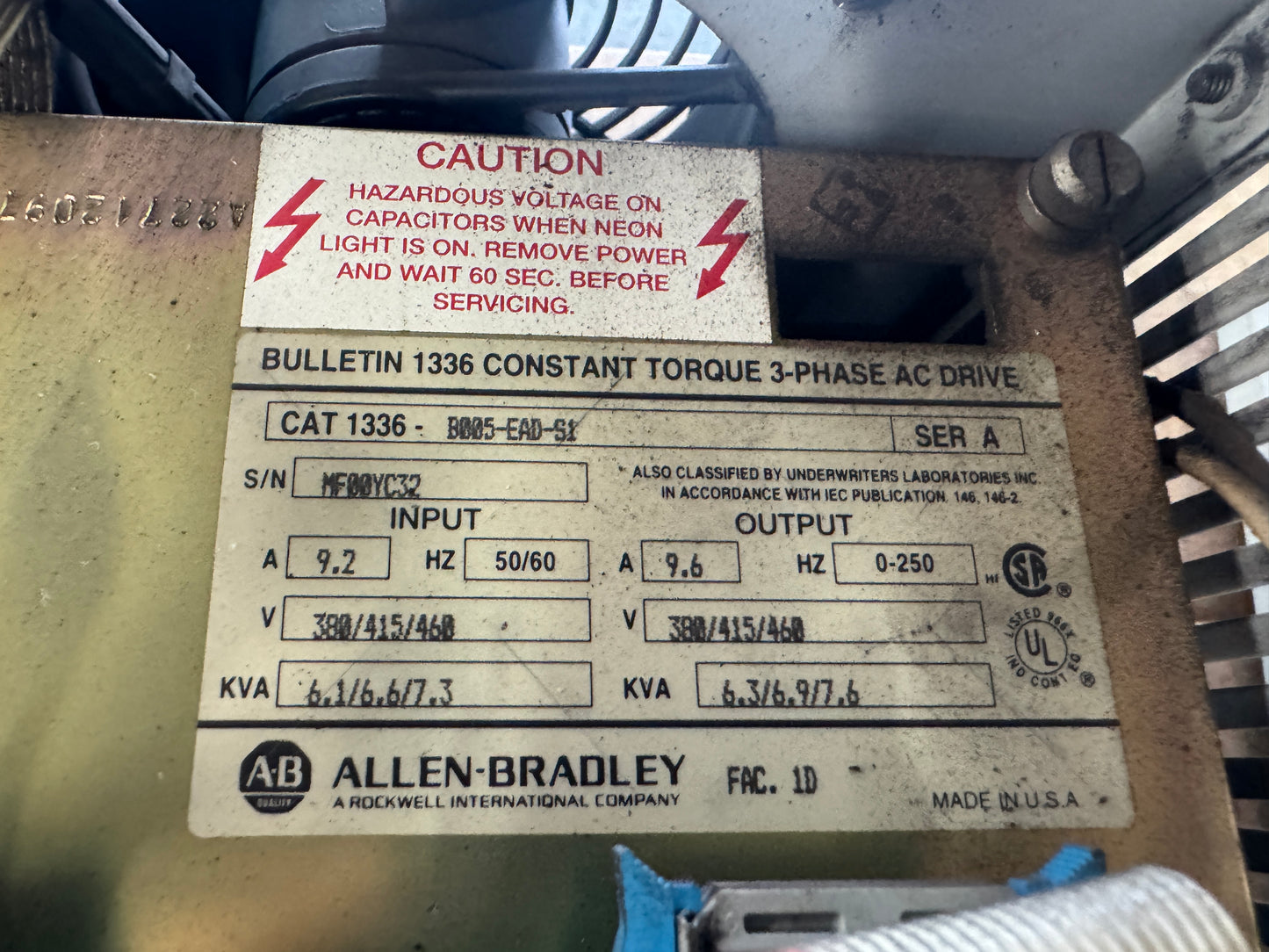 Allen-Bradley 1336-B005-EAD-S1 AC Drive 01578