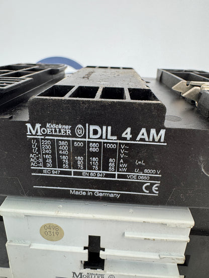 Klöckner Moeller Z5-100/SK4 Motor Starter Assembly with DIL 4 AM Contactor and 11 SI DIL M Auxiliary Contact Block