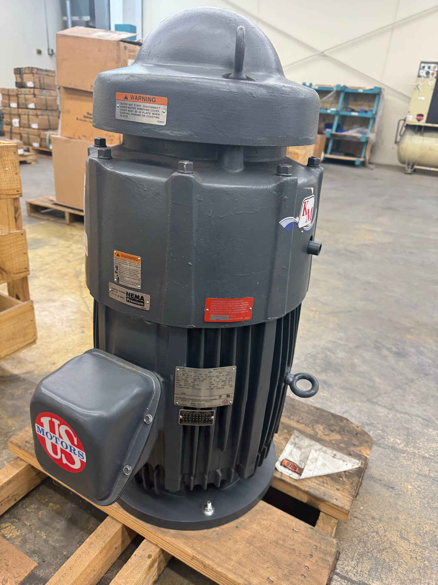 US Motors Vertical Hollow Shaft Pump Motor HT40P2BLG - 40 HP 1800 RPM
