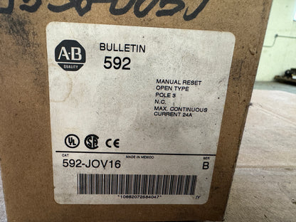 Allen-Bradley NEMA Eutectic Alloy Overload Relay 592-JOV16 120 to 600 VAC