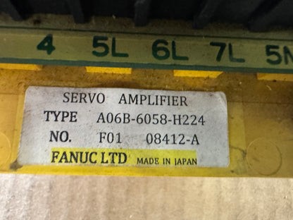 Fanuc A06B-6058-H224 Servo Amplifier Untested Surplus