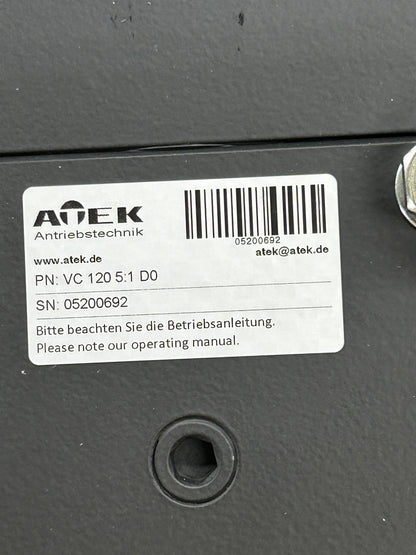 Atek Antriebstechnik Servo Bevel Gearmotor Assembly VC 120 5:1 D0