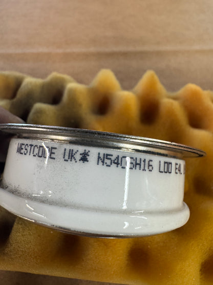 Westcode Phase Control Thyristor SCR N540SH16 L00 P.N. 122.93.02 1600V