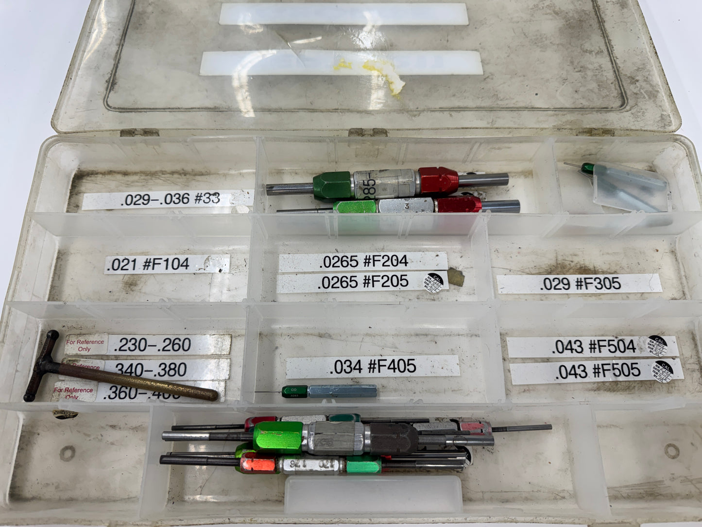 Adjustable Go No-Go Pin Gauge .021 In. to .400 In. Mixed Lot