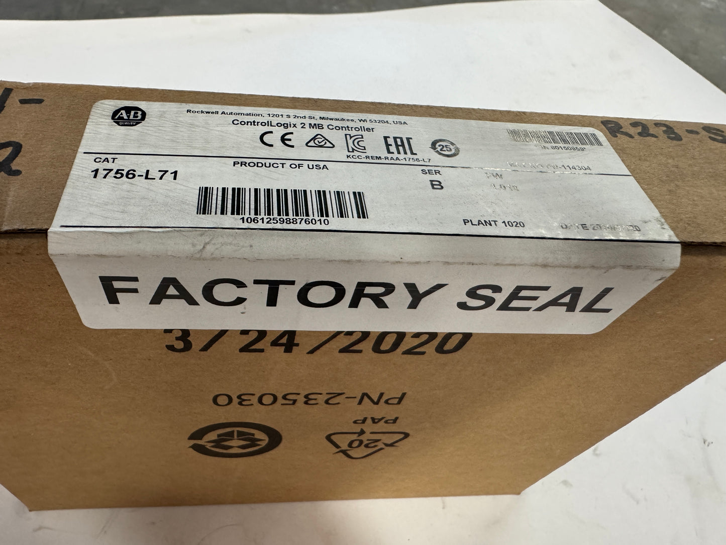 Allen-Bradley ControlLogix PLC Controller 1756-L71
