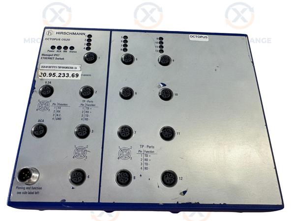 Hirschmann OS20-001200T5T5T5-TBBY999GMSE3S Managed IP67 Ethernet Switch 24V DC