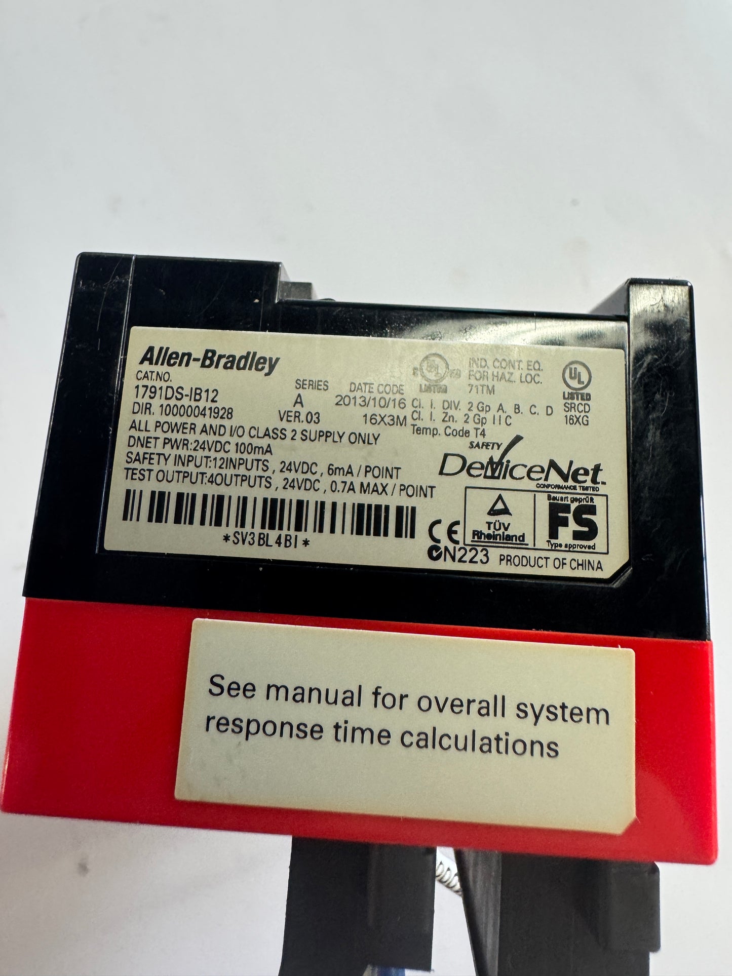 Allen-Bradley CompactBlock Safety I/O Module 1791DS-IB12 24 VDC