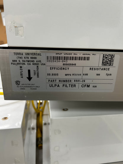 Terra Universal 6601-23-U Fan Filter Unit 120 V Appears Unused