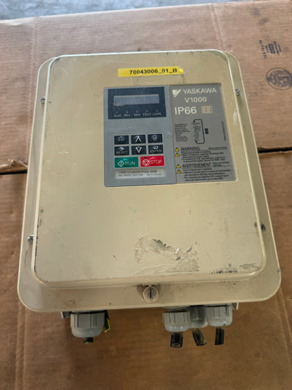 Yaskawa CIMR-VC4A0007HAA-0080 Variable Frequency Drive 480V AC 3-Phase Untested Surplus 01463