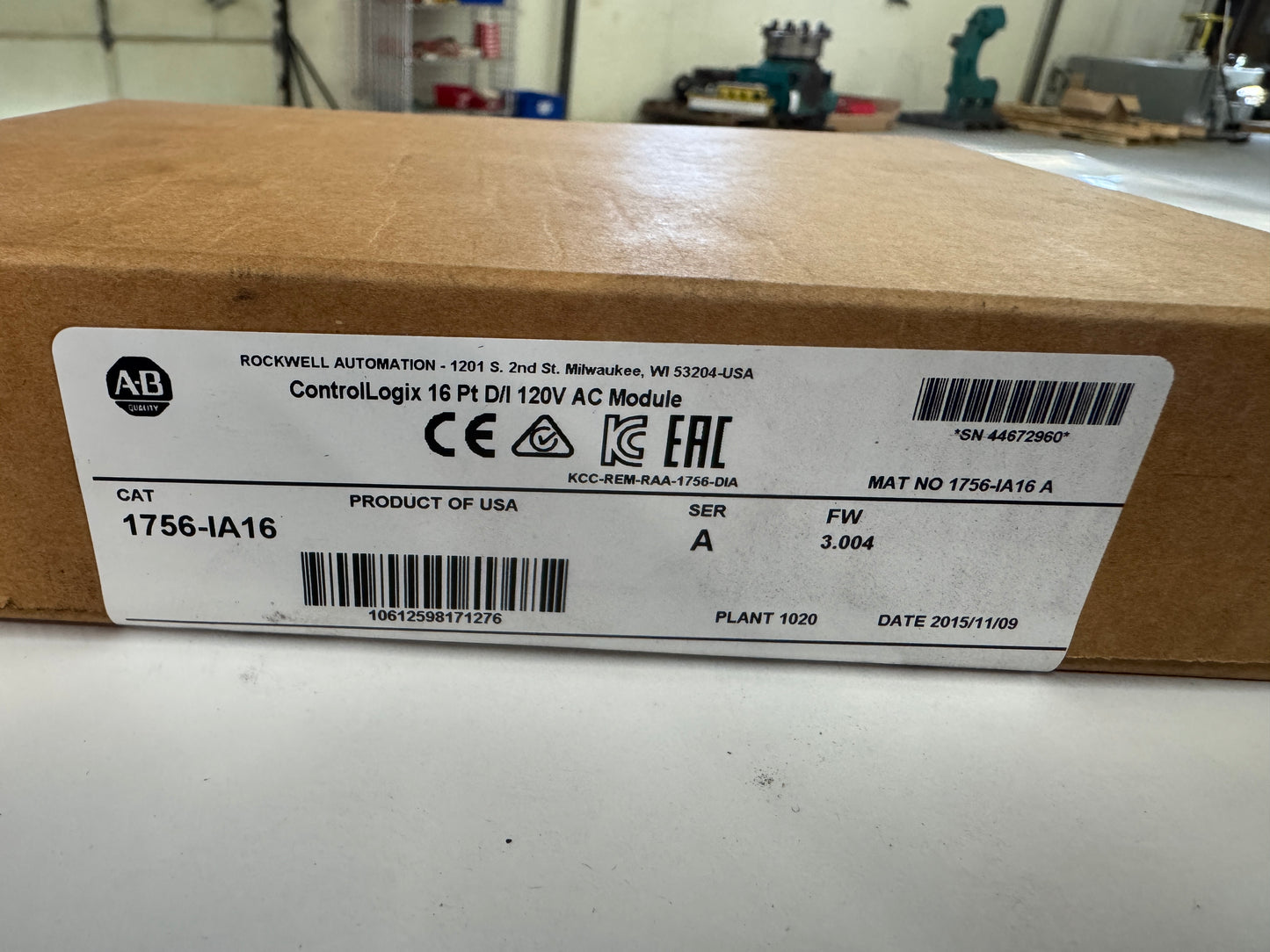 Allen-Bradley AC Input Module 1756-IA16 120V AC