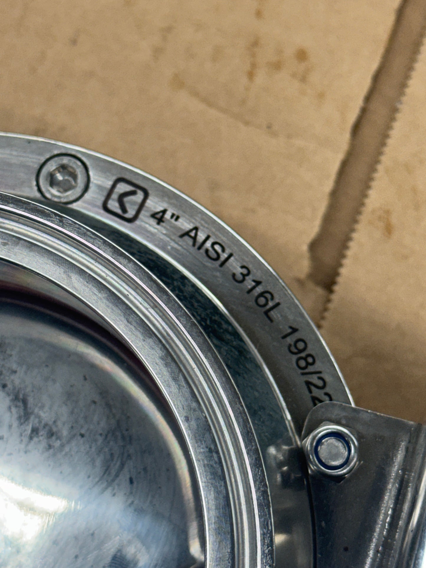 Cipriani Harrison Sanitary Butterfly Valve 9C440/63/22 4 In. Sanitary Tri-Clamp End