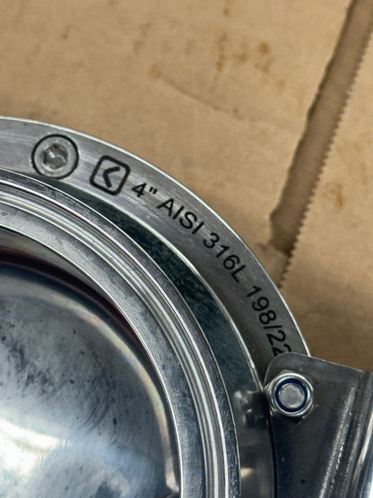 Cipriani Harrison Sanitary Butterfly Valve 9C440/63/22 4 In. Sanitary Tri-Clamp End