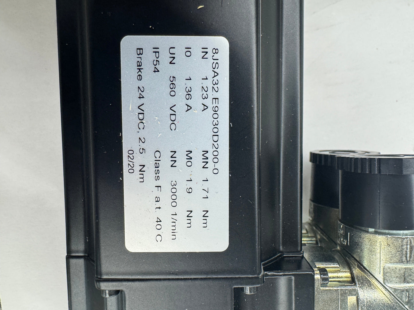 B&R Automation Synchronous Servo Motor 8JSA32.E9030D200-0 - Variable 3000 RPM