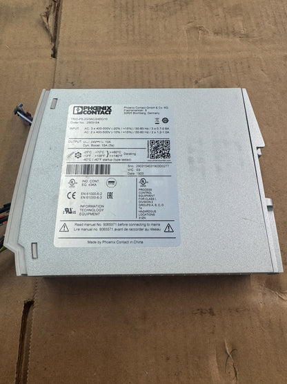 Phoenix Contact TRIO-PS-2G/3AC/24DC/10 Power Supply 24 VDC Untested Surplus