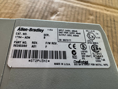 Allen-Bradley 1794-ADN DeviceNet Adapter 24V DC 01647